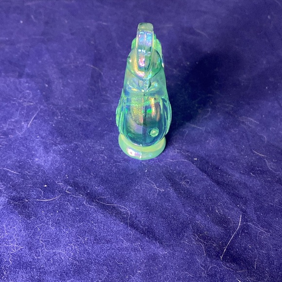 FENTON Art Glass Green Rooster/Chicken Figurine 2.75” - Picture 3 of 8